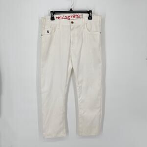 Pete & Greta by Johnny Was NEW Lightweight Cotton Jeans *SPOTS* Sz S Off White
